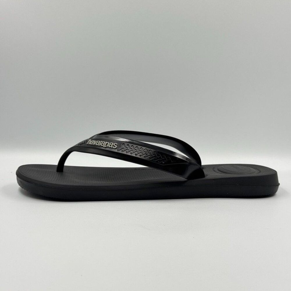 Havaianas Mens 9/10 Black Classic Flip Flop Extra Soft Rubber Sole Brazil Made